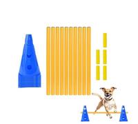 Ensemble de Parcours d'Agilité pour Chien à Installer dans le Jardin - Haies, cônes et piquets d'entraînement pour animaux - Haie d'Extérieur pour Petit Chien - pour Jardin, Parc, Maison, Compétition,