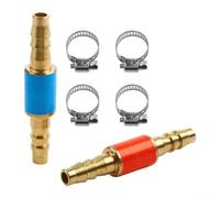 Ensemble de pare-retour en laiton avec pinces en acier inoxydable pour équipement de soudage à l'oxygène, acétylène, design clapet anti-retour unidirectionnel, diamètre intérieur de 8 mm, compatible
