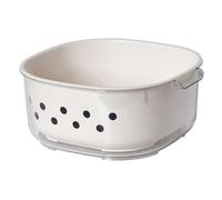 Ensemble de passoire de cuisine 2 pièces |Panier de lavage de fruits et légumes double couche |Grande passoire à pâtes/égouttoir à salade |La conception empilable permet