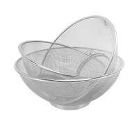 Ensemble de passoires, 3 pièces de 8,7 pouces, 9,4 pouces et 10,2 pouces de diamètre, passoire à mailles fines, paniers en filet de cuisine en acier inoxydable pour égoutter,
