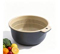 Ensemble de passoires de cuisine, ensemble de passoire de cuisine 2 en 1 avec passoire à bol, panier à légumes, grand panier à passoire pour évier de lavage de fruits et légumes (Grand)