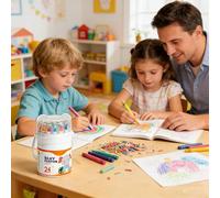 Ensemble de pastels à l'huile - 24 marqueurs pastel amusants, solubles dans l'eau, rétractables, soyeux, lavables, ne se décolorent pas, ne déteignent pas | Pastels rétractables, pour , maison,