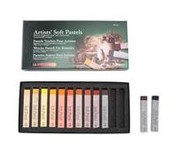 Ensemble de pastels doux carrés de qualité professionnelle, 12 pièces, pour dessin, peinture, graffiti, croquis, pigments pastels pour artistes, étudiants, enfants, couleurs (Coloré)