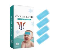 Ensemble de patch de refroidissement en gel - 10 feuilles de calcul des maux de tête avec support adhésif, calmant à froid, thérapie instantanée du front | Fièvre réduisant les autocollants, paquet de