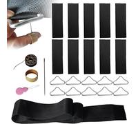 Ensemble de Patchs de réparation pour Trampoline - Accessoires de réparation de Remplacement, Tapis de Trampoline | Boucle à Anneau Triangulaire | Kit de Complet résistant à l'usure et robu