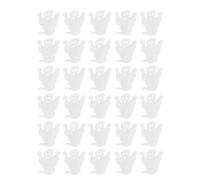 Ensemble de patchs fantômes 30 pièces en tissu non tissé effrayant décoration murale d'Halloween bricolage applications fantômes effrayantes pour la décoration de la maison du