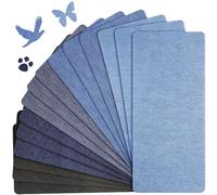 Ensemble de Patchs Thermocollants pour Vêtements - Kit de Réparation par Fermeture à Chaleur avec 15 Pièces en Tissu pour Jeans, Pantalons, Canapés, Poches & Élancements