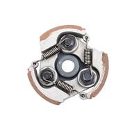 Ensemble de Patin d'embrayage 75 mm avec rainure de clavette, Compatible avec Les débroussailleuses 1E40F-6, NB411, NB351, CG411 et BC411 (43 cm³, 47 cm³, 49 cm³).(Red no Key)