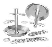 Ensemble de patins de rechange en acier inoxydable avec goupilles fendues à dégagement rapide pour chasse-neige Polaris UTV Hauteur réglable pour un meilleur contact au sol (B)