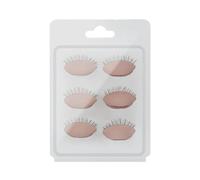 Ensemble de paupières mannequin d'entraînement - Coussinets simulation faux cils amovibles, composant en salon réutilisable, détails précis la forme des yeux | Outil développement compétences profes