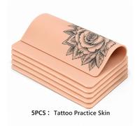 Ensemble de peau de pratique de tatouage Poseidon, épaisseur 0,3 cm, résistant à la déchirure, 1/5/10 pièces de peau de pratique en silicone réaliste, utilisation double face, convient aux débutants e
