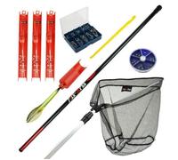 Ensemble de Pêche - FISH-XPRO - Ready To Go - Canne 4,00m - Épuisette 30x30cm - Accessoires Inclus