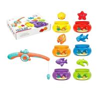 Ensemble de pêche magnétique - Jouet d'apprentissage par interaction parent-enfant, jouet d'étang de pêche, fournitures de soutien au développement sensoriel d'été | Convient aux nourrissons, aux tout