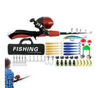 Ensemble de pêche pour, Canne à pêche pour - Combos Canne à et Moulinet Portables | Équipement de de Voyage avec Sac de Rangement de boîte à appâts, à télescopique pour Les Je
