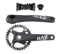 Ensemble de pédalier pour vélo de montagne - 170 mm Piévelle creuse intégrée déclenchement fixe, pour vélo montagne et trajet ville avec mouvement central en alliage d'aluminium