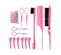 Ensemble de Peigne à Cheveux | Brosse Séparatrice | Peignes Démêlantes Portables Ensemble de Brosse à Cheveux pour Femmes Filles Tresses Rafraîchissant Salon Coiffeur Voyage à la Maison