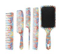 Ensemble de Peigne de Brosse à Cheveux, Ensemble de Peigne à Cheveux Élastique Haute Ténacité pour Salon de Coiffure à Domicile(default)