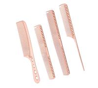 Ensemble de peignes à cheveux en aluminium antistatique - Peigne démêlant - Peigne de coupe - Peigne de coiffeur - Combattant - En métal