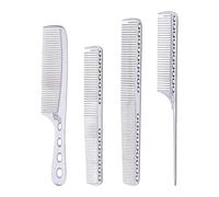 Ensemble de peignes à cheveux pour queue de cheval - Peignes de coupe fine - Peignes de coiffure démêlants pour coiffure et toilettage - Ensemble en métal