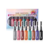 Ensemble de peignes à craie pour cheveux - Bâtons de couleur temporaires, teinture capillaire vibrante, outils de coiffure lavables, kit de surbrillance multicolore vif, accessoire cosmétique à applic