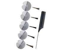 Ensemble de peignes à substances en polyéthylène vert avec équipement d'extension - Peigne démêlant permanent non terni