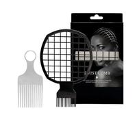 Ensemble de peignes afro - Aluminium ABS léger et durable, kit d'outils de coiffure démêlants, pic et grille pour cheveux | Femmes noires Hommes Salon Soins de voyage à domicile