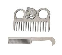 Ensemble de peignes antistatiques pour crinière de cheval, peignes de toilettage légers en alliage d'aluminium pour les soins quotidiens d'écurie, l'entraînement en plein air et les spectacles