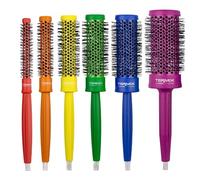 Termix C·Ramic Pride Pack de 6 brosses à cheveux thermiques rondes, à revêtement en céramique et fibres ionisées, avec une trousse Pride en similicuir, inspirées par la diversité et la liberté du drapeau LGBTI