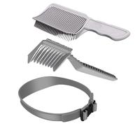Ensemble de peignes de coupe de cheveux réglables - Peigne de coupe de cheveux - Pochoir réglable - En silicone - Pour salon de coiffure - Pour homme