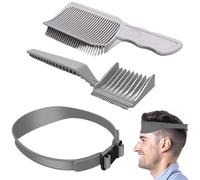 Ensemble de peignes de coupe de cheveux réglables - Peigne de coupe de cheveux - Pochoir réglable - En silicone - Pour salon de coiffure - Pour homme