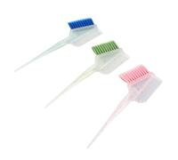 Ensemble de Peignes de Pinceau à Colorant Capillaire à Double Face - Applicateur Brosse Surbrillance en Nylon Doux avec Poignée Paillettes pour Coloration Professionnelle - 3pcs