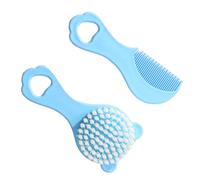 Ensemble de peignes pour bébé avec brosse à cheveux pour peau délicate - Joli motif d'ours - Outils essentiels de soins capillaires pour les nouveaux parents
