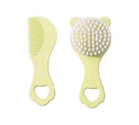 Ensemble de peignes pour bébé avec brosse à cheveux pour peau délicate - Joli motif d'ours - Outils essentiels de soins capillaires pour les nouveaux parents