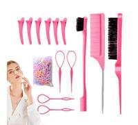 Ensemble de Peignes pour Cheveux | Brosse à Volumiser | Démêlants Portables Miniatures À Effet Volume Séparation Tissage Pour Coiffure Voyage Quotidien