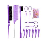 Ensemble de Peignes pour Cheveux - Brosse à Volumiser - Démêlants Portables Miniatures À Effet Volume Séparation Tissage Pour Coiffure Voyage Quotidien