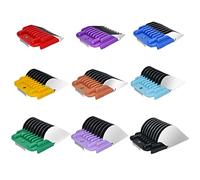 Ensemble de peignes professionnels en acier inoxydable 9 couleurs, compatible avec les tondeuses Andis, Oster A5, Wahl série KM avec lame amovible pour animal domestique, chien, chat et cheval