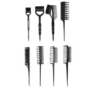 Ensemble de peignes professionnels pour teinture de cheveux - Peignes en fibre pour des hauts, un balayage et un micro-tressage parfaits