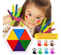 Ensemble De Peinture À Doigt Lavable Pour Enfants, Jouet De Dessin Amusant Et Non Toxique, Ensemble D'outils Éducatifs, Peinture À Doigt Sûre Pour Enfants