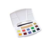 Talens Art Creation Peinture aquarelle boîte de poche avec 12 couleurs, pinceau et éponge | Peinture pour adulte