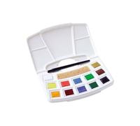 Ensemble de peinture à l'aquarelle Art Creation 12 couleurs + pinceau à broder et éponge