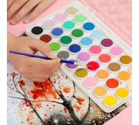 Ensemble de peinture à l'aquarelle unicolore 12/21/36 couleurs, pour le croquis, le DIY, la peinture fine, les gâteaux gouache 21 couleurs,12 couleurs,36 couleurs,48 couleurs,Surface convexe de 36 cou