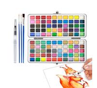 Ensemble de peinture à l'eau pour adultes,ensemble d'aquarelle,Kit aquarelle avec palette et accessoires - de palettes portables en boîte, ensemble d'aquarelle de voyage pour artistes, amate