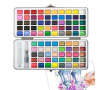 Ensemble de peinture à l'eau pour adultes,ensemble d'aquarelle,Kit aquarelle avec palette et accessoires - de palettes portables en boîte, ensemble d'aquarelle de voyage pour artistes, amate