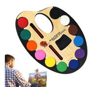 Ensemble de peinture à l'eau pour adultes, ensembles de peinture à l'eau pour,Ensemble de peinture pour 12 couleurs, peinture aquarelle | Kit de peinture avec palette ovale, fournitures d'art pour je