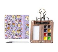 Ensemble de peinture ad - Kit de peinture léger Ensemble de petites aquarelles - Fournitures artistiques de voyage créatives Ensemble aquarelle de poche pour l'école de la maison en plein air