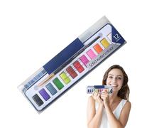 Ensemble de peinture ad - Peinture aquarelle professionnelle | Fournitures de peinture non toxique |Œuvres d'art en métal portables min-i Box Painting Art Formées | Ensemble de couleurs d'eau pour ad