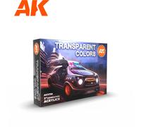 AK Interactive – Pack peintures acryliques AK Acrylics 3Gen AK11758 – Couleurs transparentes 6x17 ml
