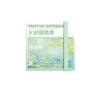 Ensemble de peinture aquarelle de voyage portable avec palette de peinture 50 feuilles de papier aquarelle 300 g/m² pour artistes
