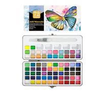 Ensemble de peinture aquarelle, fournitures d'art de dessin avec pinceaux et palette, kit d'aquarelle de voyage portable, pigments vibrants pour artistes, adolescents, , peinture, 21 x 9 x 3,7