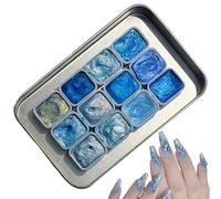 Ensemble de peinture aquarelle pailletée pour - 12 peintures vibrantes lavables non toxiques, complètes avec 2 pinceaux et palette | Fournitures artistiques faciles pour les activités